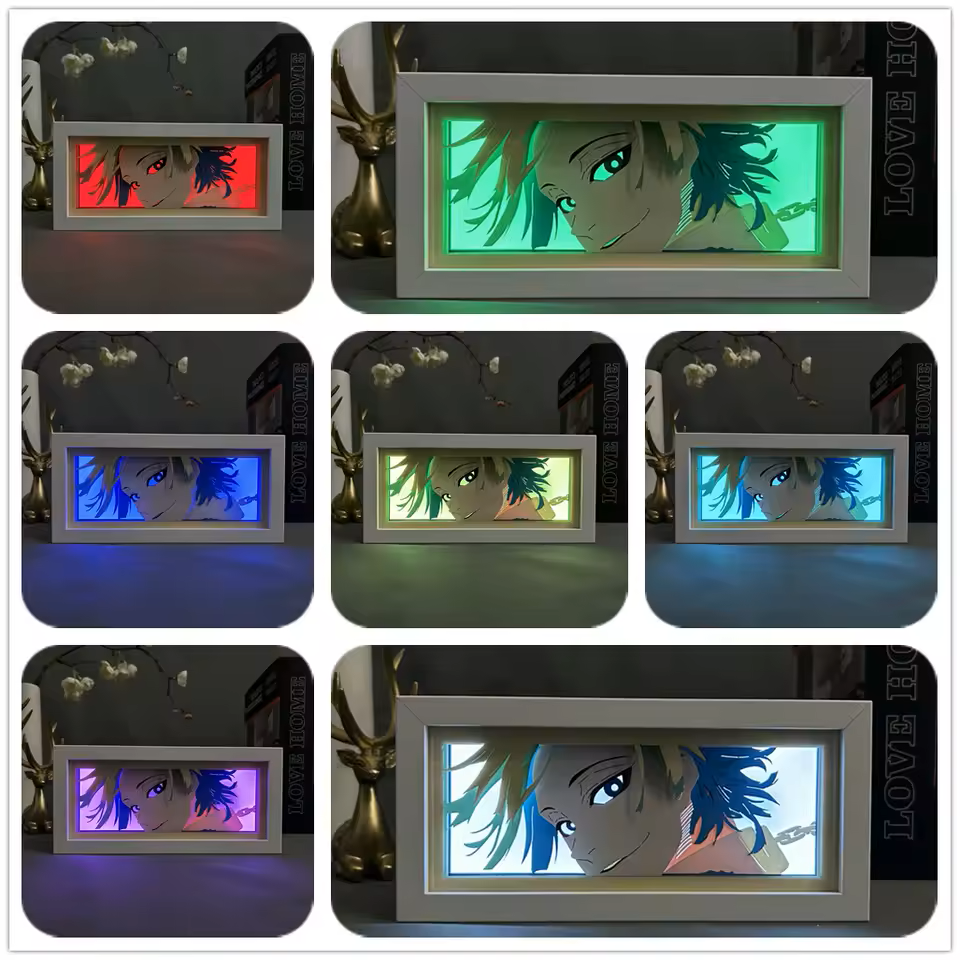 Michael Kaiser Blue Lock for Bedroom Decoration Manga Shadow Box Desk Table Lamp Anime Night Light