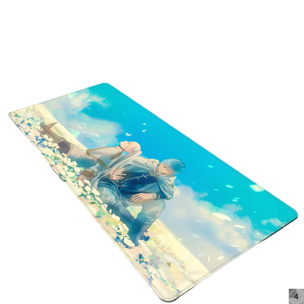 Frieren Mouse Pad Large Gaming Leather Mouse Pad Waterproof DeskMat