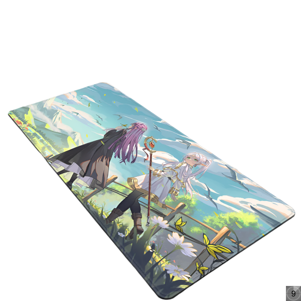 Frieren Mouse Pad Large Gaming Leather Mouse Pad Waterproof DeskMat