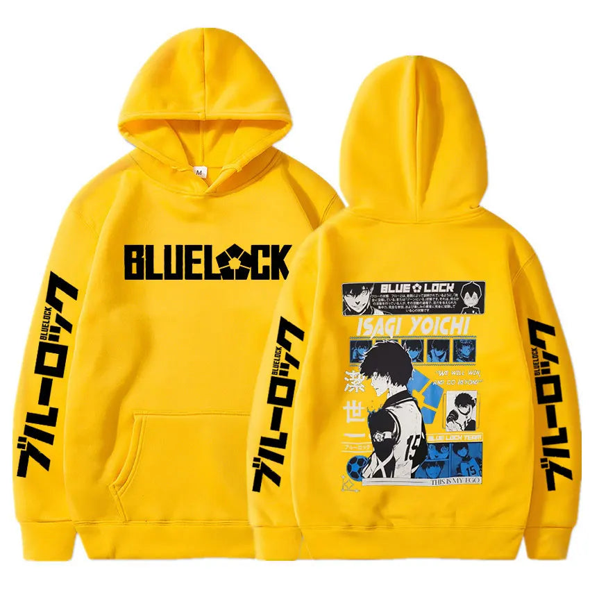 Blue Lock Isagi Yoichi Printed Hooded Men Women Hot Manga Printed Hoodies Oversized Streetwear Sweatshirts