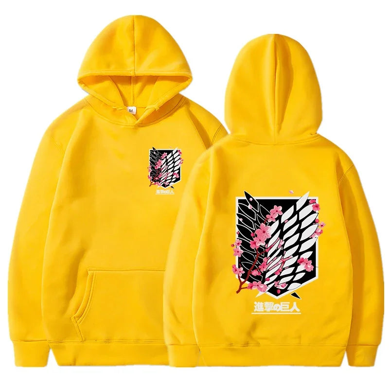 Attack on Titan Warm Sweatshirt Graphical Printed Hoodie Casual Streetwear