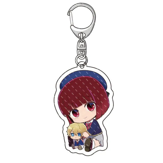Oshi No Ko Keychain Ai Hoshino Ruby Hoshino Kana Arima Pendant Key Chain