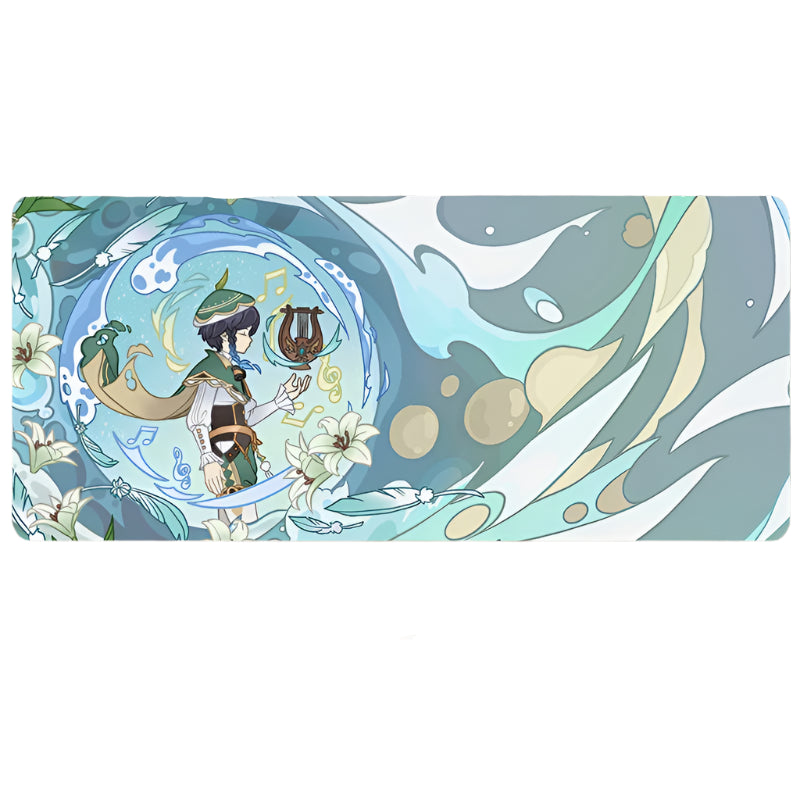 Genshin Impact Mouse Pad Non-slip Keyboard Desk Mat Mousepad