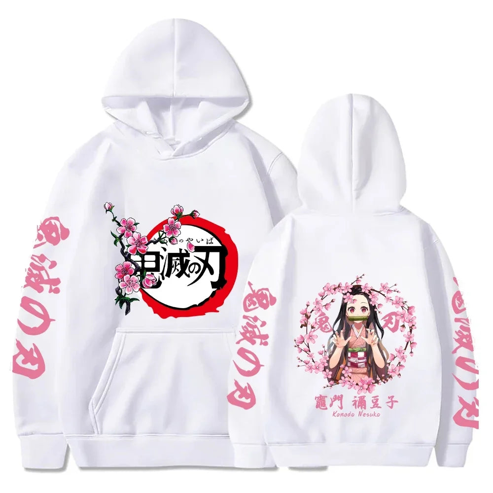 Nezuko Kamado Graphic Print Long Sleeve Streetwear Hoodie