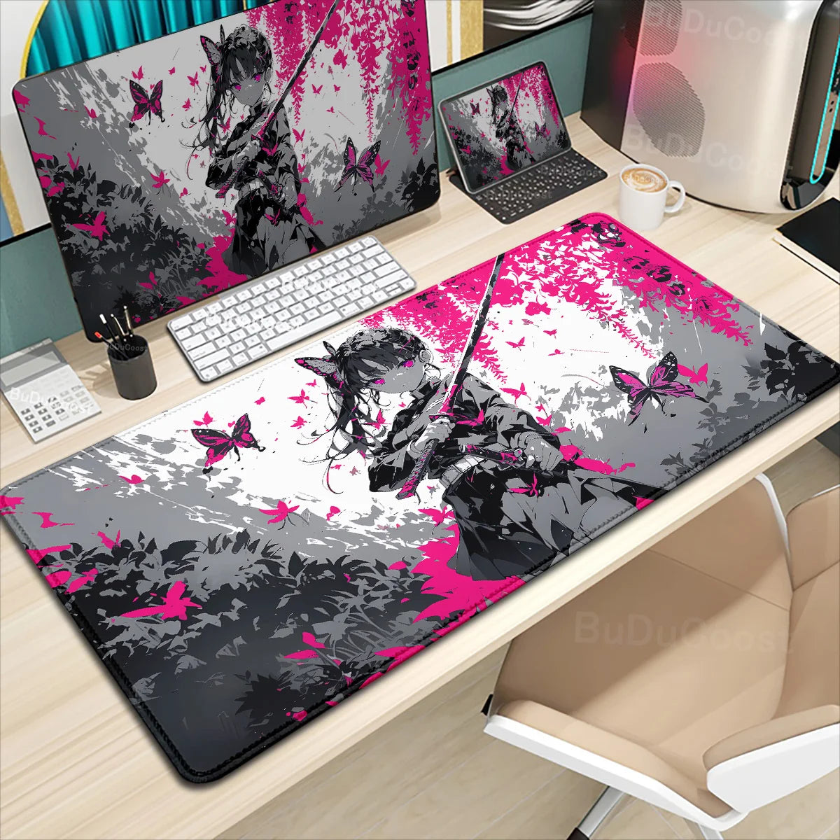 Demon Slayer Mousepad Gaming Lock Edge Table DeskMat