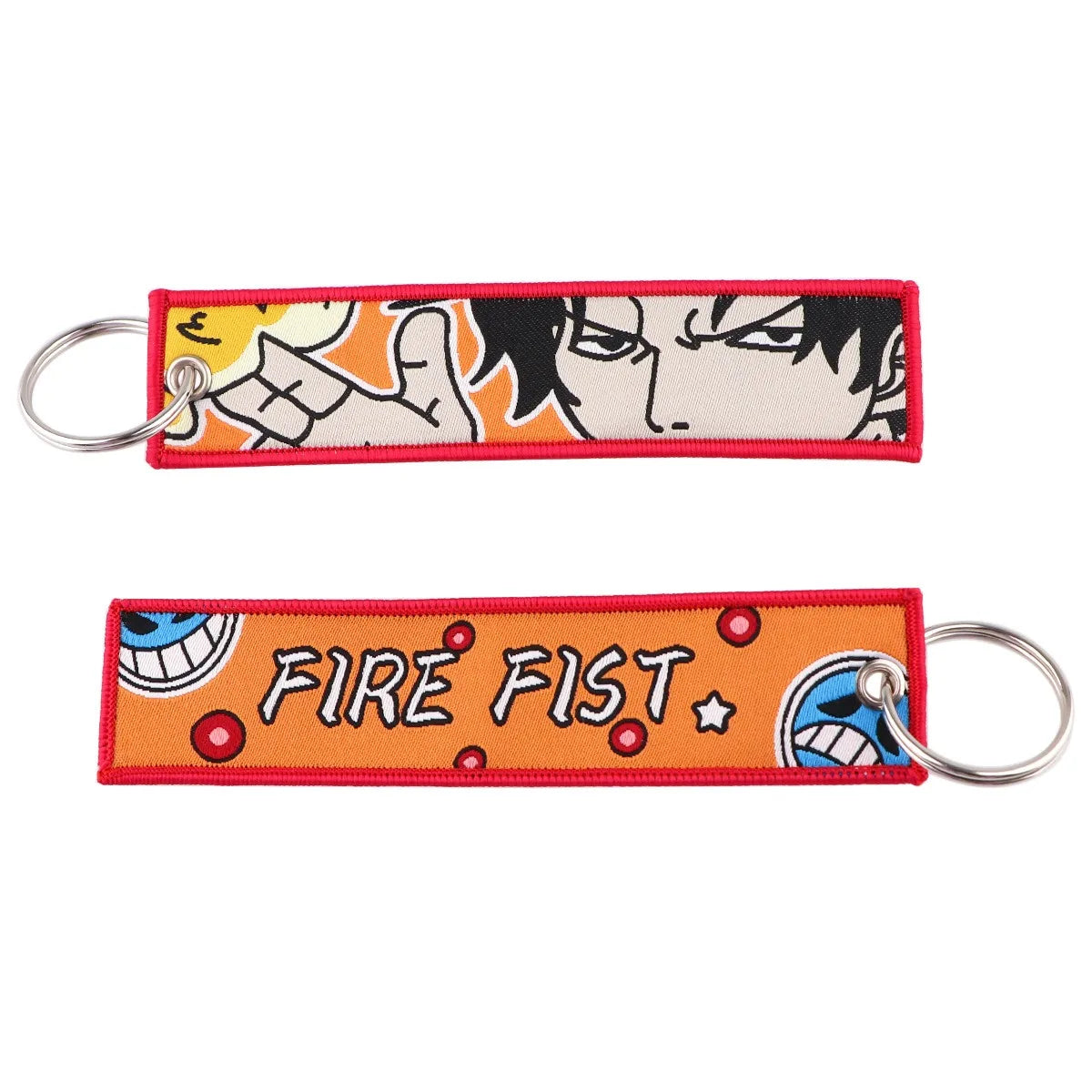 One Piece Label Keychain Fabric Woven Label Key Ring