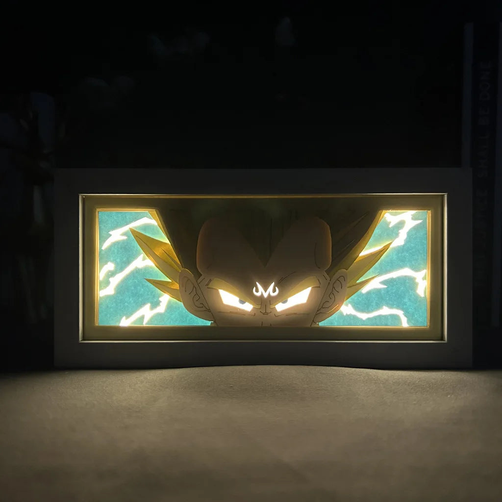 Dragon Ball Lightbox Paper Carving Lamp 3d Paper Cuttings Bedroom Decorative Light Desktop Night Light