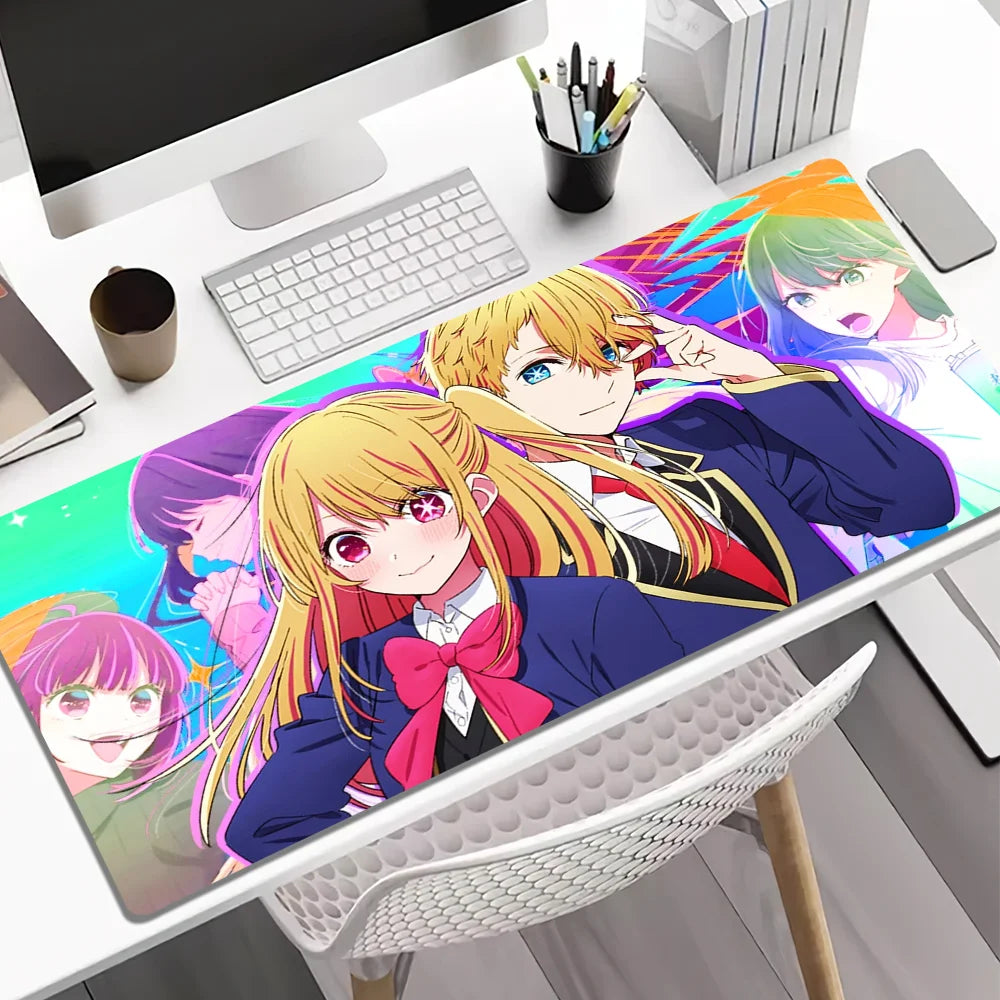 Oshi No Ko Mousepad Keyboard Mats Rubber PC Office Lartge Anti-slip DeskMat