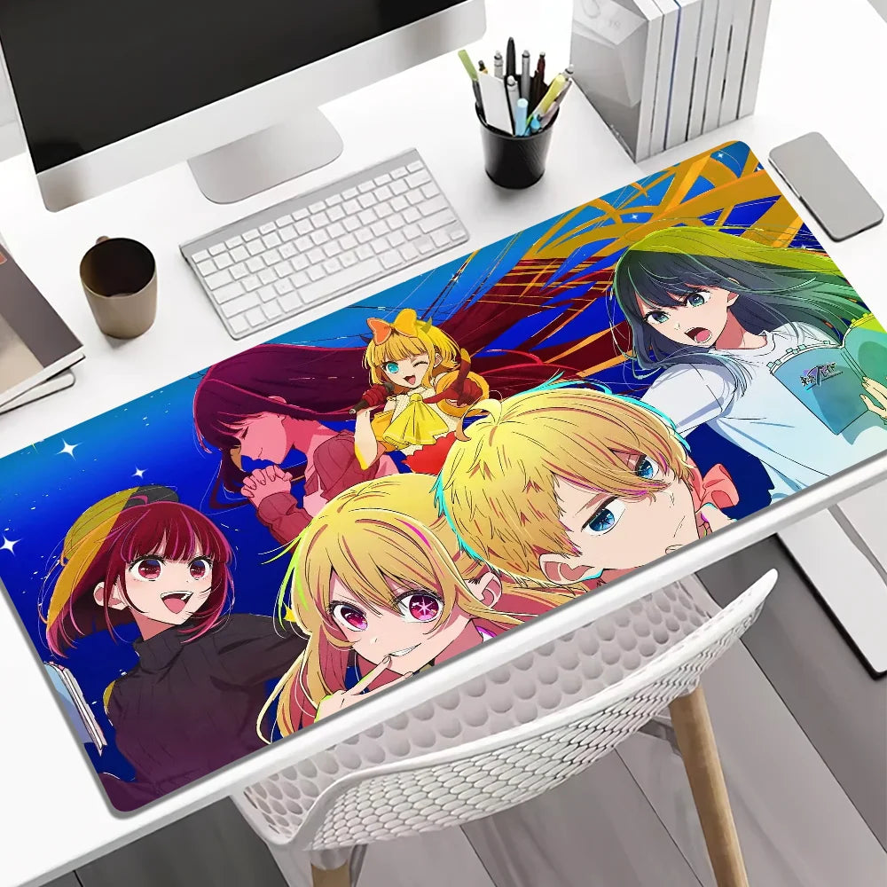 Oshi No Ko Mousepad Keyboard Mats Rubber PC Office Lartge Anti-slip DeskMat