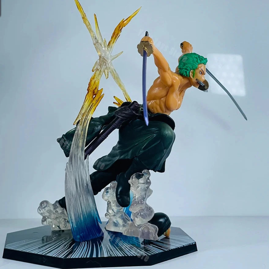 One Piece Fire Fist Ace Luffy Sanji & Zoro Battle Model PVC