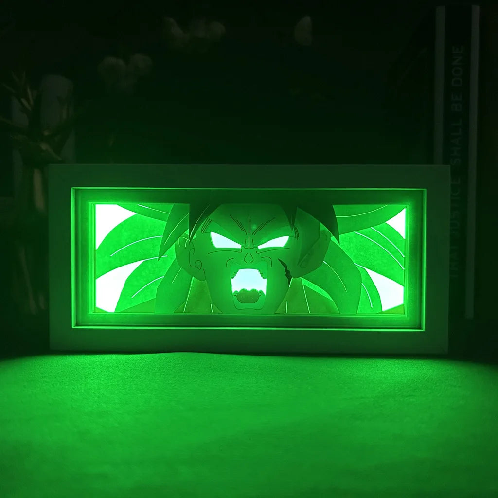 Dragon Ball Lightbox Paper Carving Lamp 3d Paper Cuttings Bedroom Decorative Light Desktop Night Light