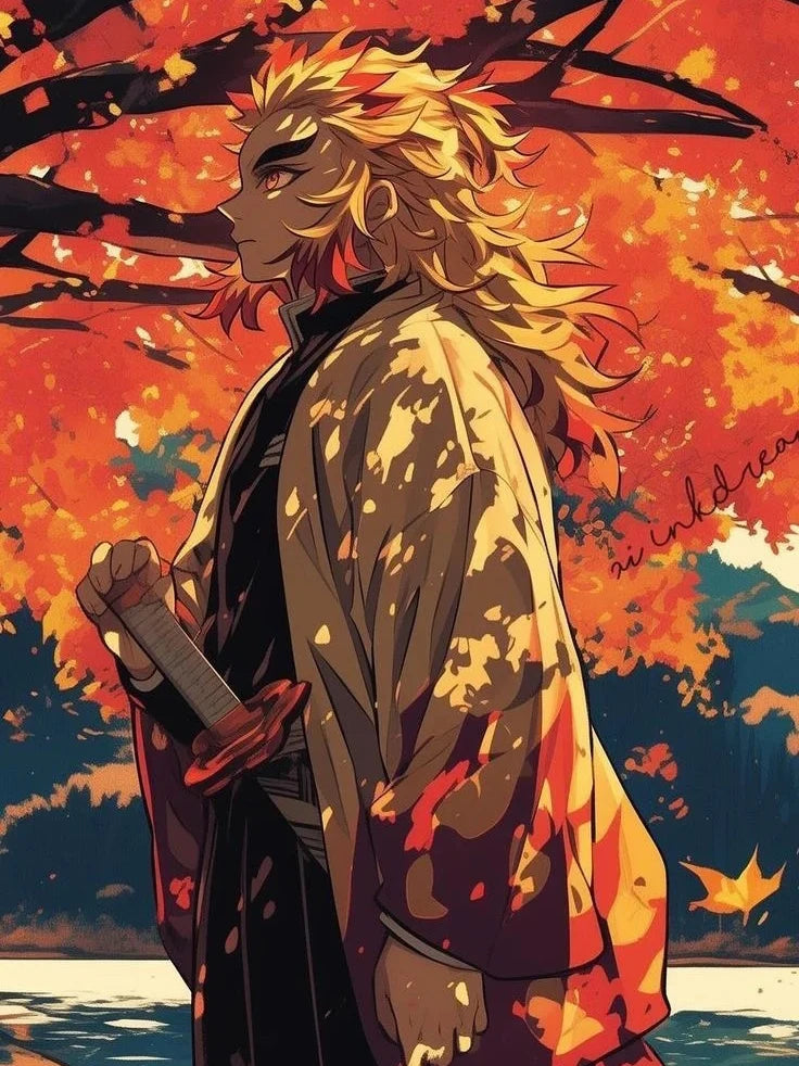 Demon Slayer 5D DIY Diamond Painting Mosaic Art Home Decoration Poster