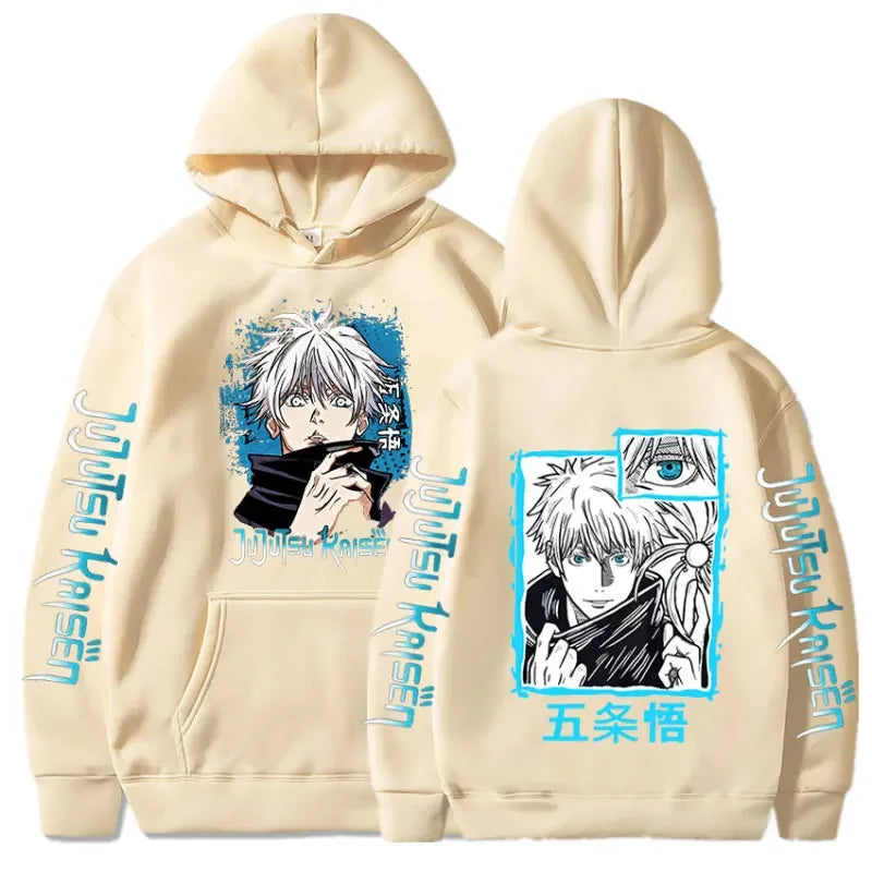 Gojo Satoru oversized long-sleeved pullover hoodie