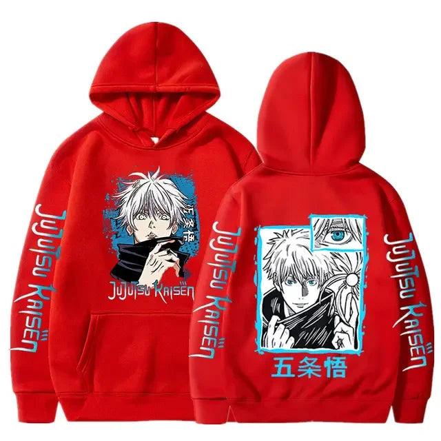 Gojo Satoru oversized long-sleeved pullover hoodie