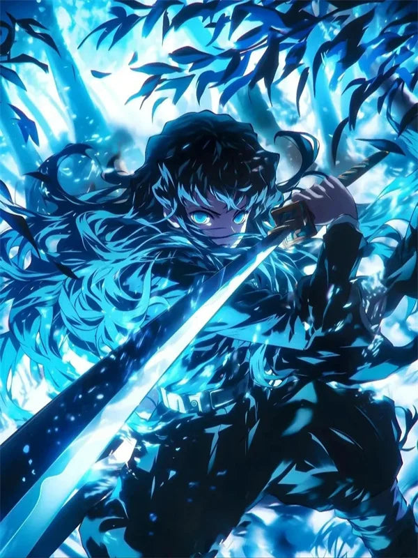 Demon Slayer 5D DIY Diamond Painting Mosaic Art Home Decoration Poster