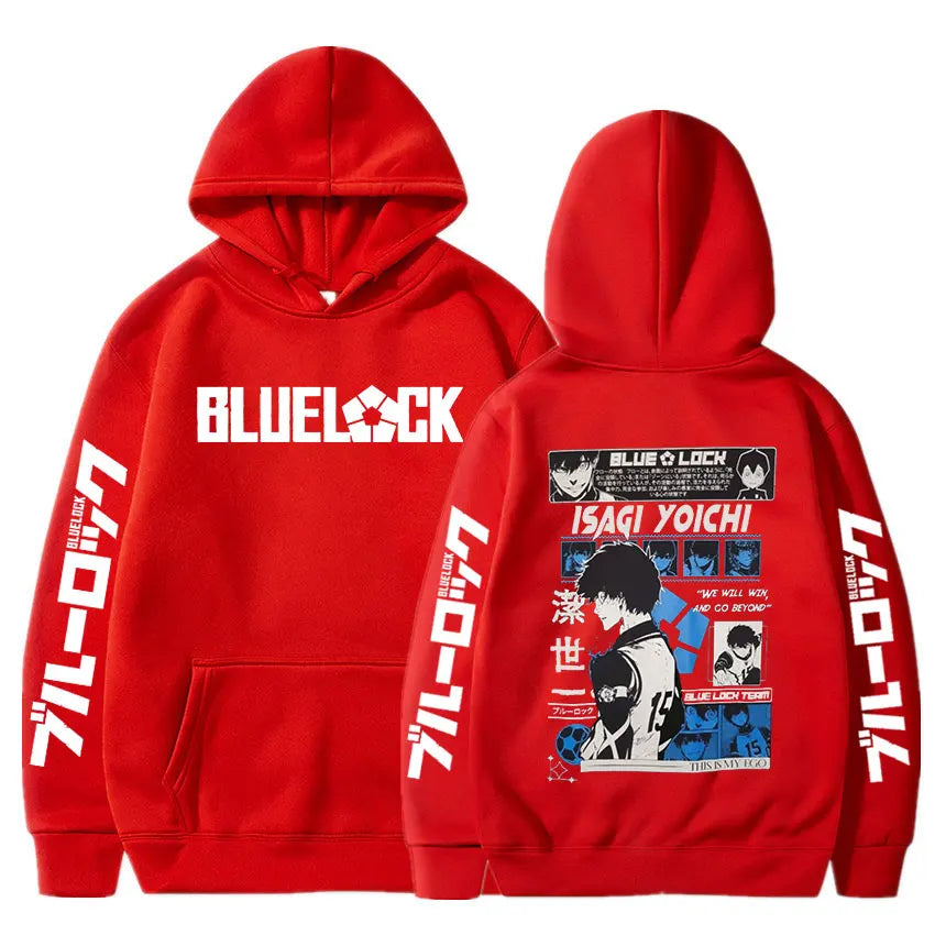 Blue Lock Isagi Yoichi Printed Hooded Men Women Hot Manga Printed Hoodies Oversized Streetwear Sweatshirts