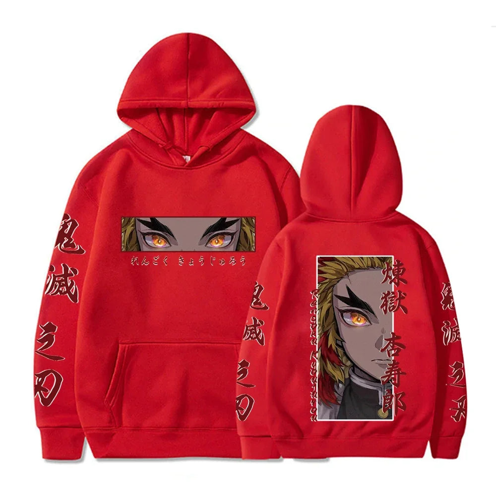 Rengoku Kyoujurou Eyes Graphic Print Casual Hoodie