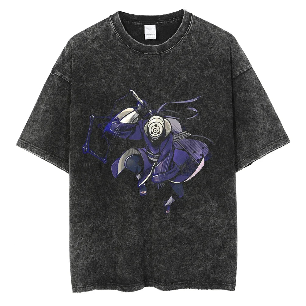 Naruto Anime Streetwear Short Sleeve Cotton Vintage T-shirts