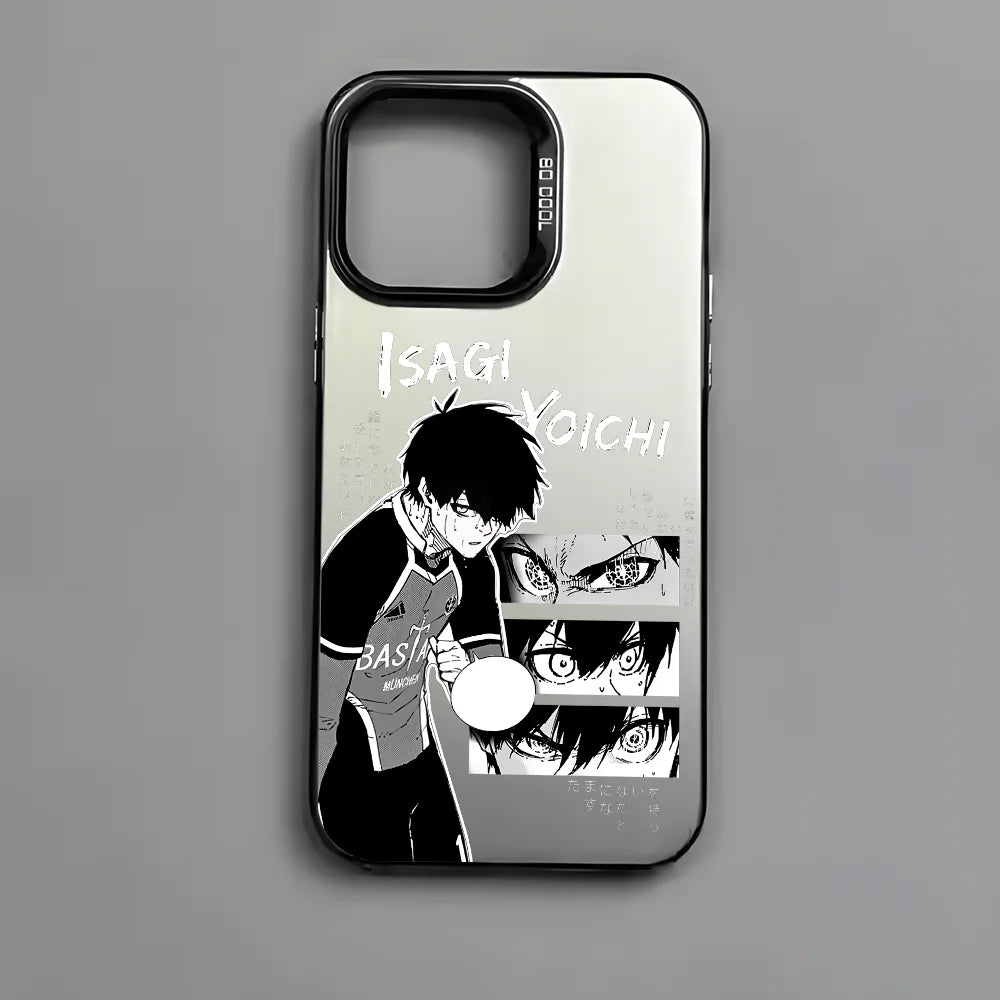 Blue Lock Anime Phone Case For IPhone 16 15 14 13 12 Pro Max Black Matte Metallic Aurora