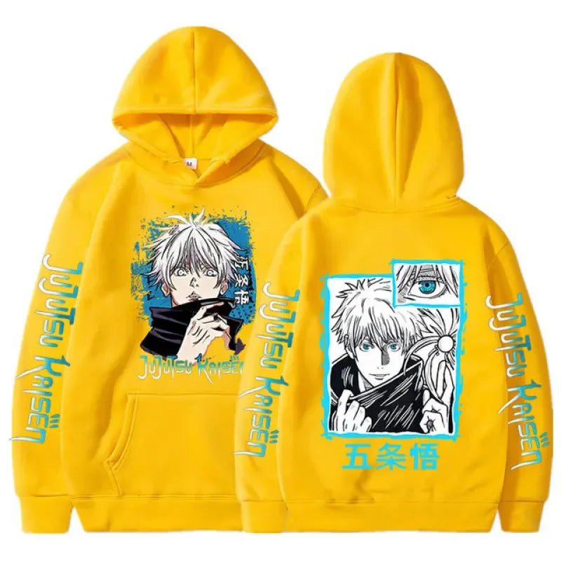Gojo Satoru oversized long-sleeved pullover hoodie