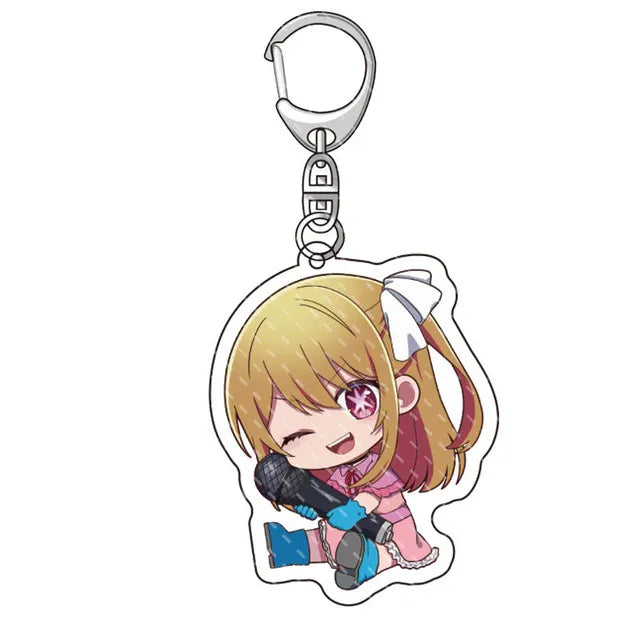 Oshi No Ko Keychain Ai Hoshino Ruby Hoshino Kana Arima Pendant Key Chain