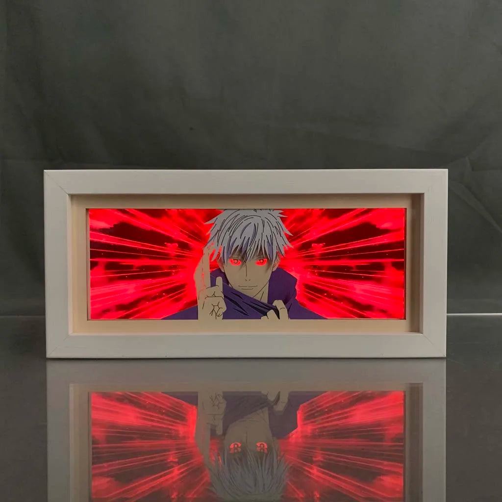 Satoru Gojo Nightlight Lightbox 3d Paper Cut Desk Lamp
