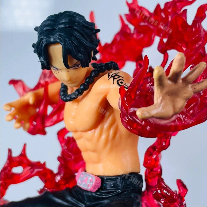 One Piece Fire Fist Ace Luffy Sanji & Zoro Battle Model PVC