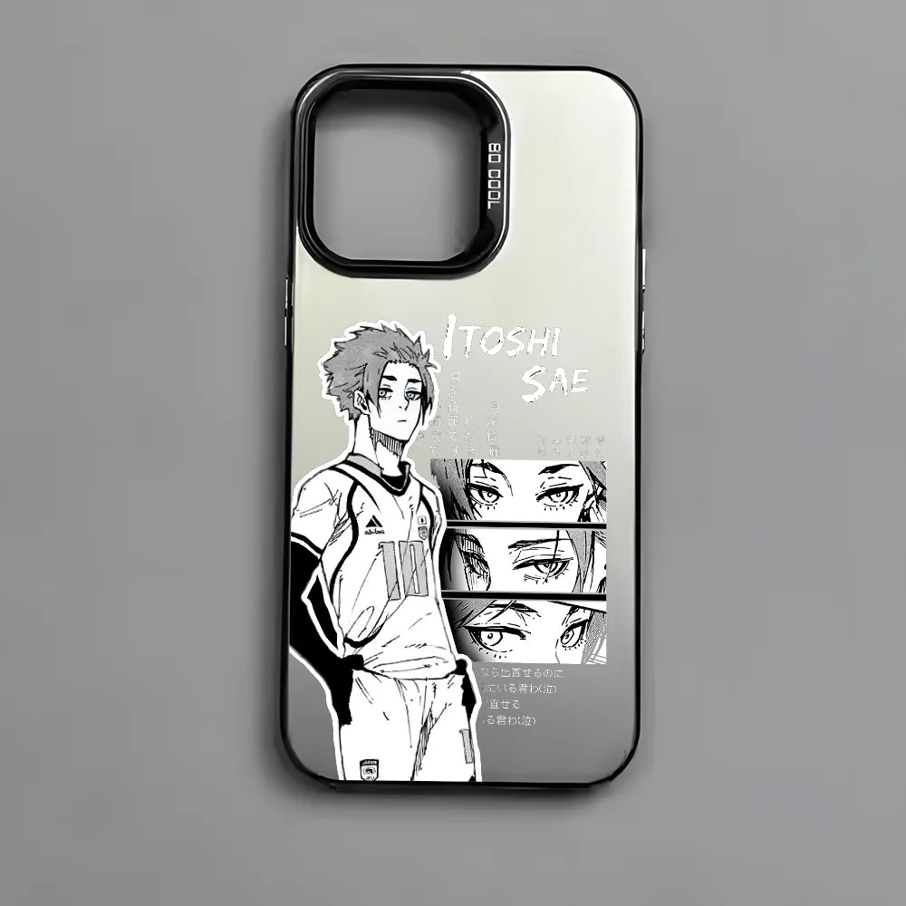 Blue Lock Anime Phone Case For IPhone 16 15 14 13 12 Pro Max Black Matte Metallic Aurora