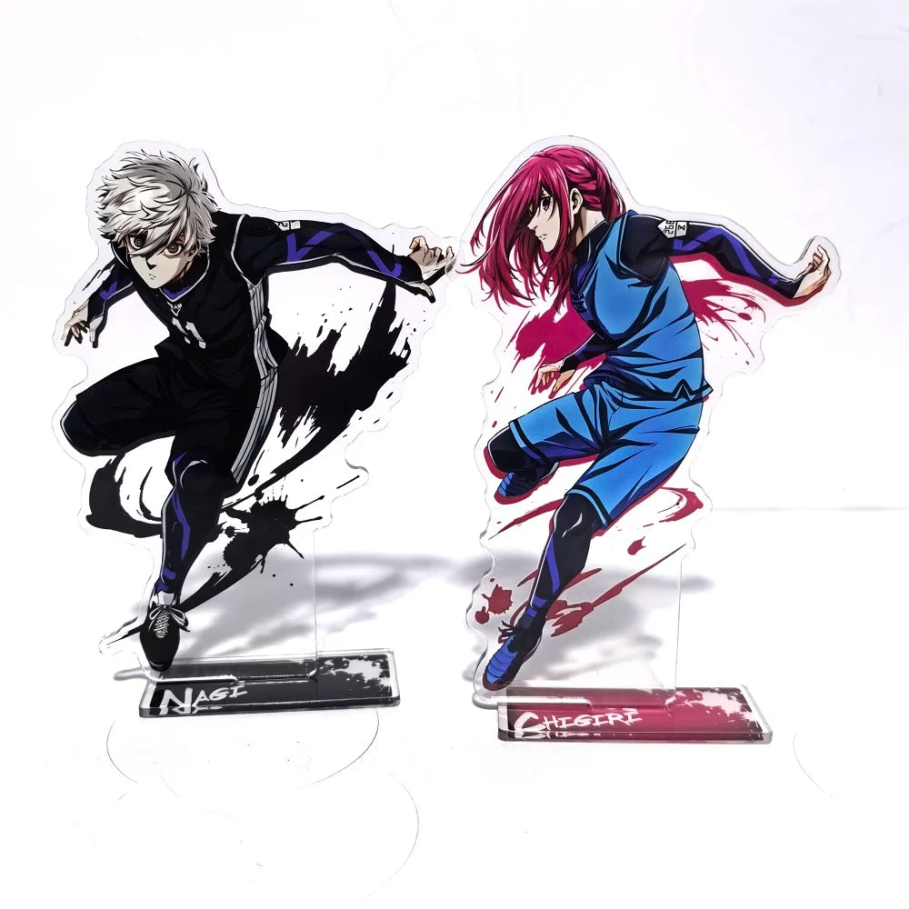 15cm Blue Lock Acrylic Stand Figure Desk Decor