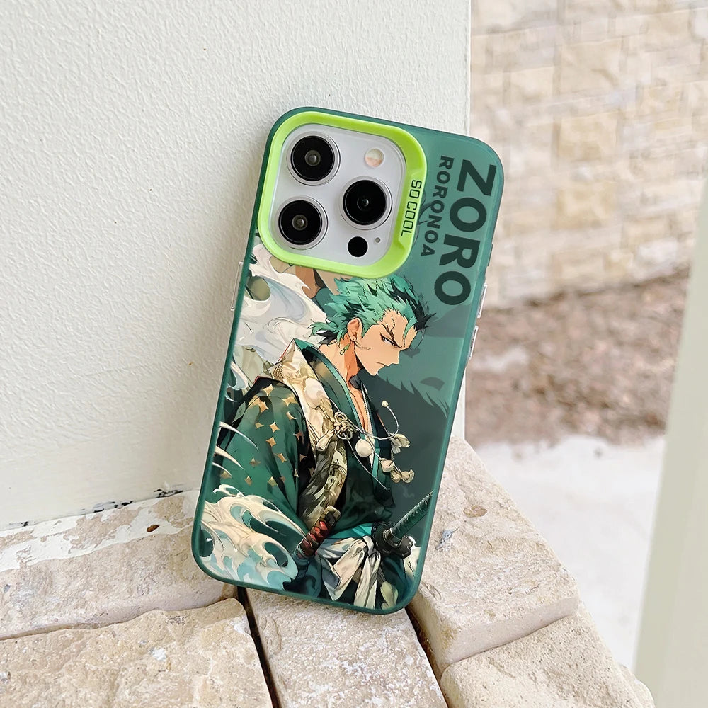 Roronoa Zoro Phone Case for iPhone 16 15 14 13 12 11 Mini Pro Max X XR XSMAX 8 7 Plus Anti Fall Matte Back Cover