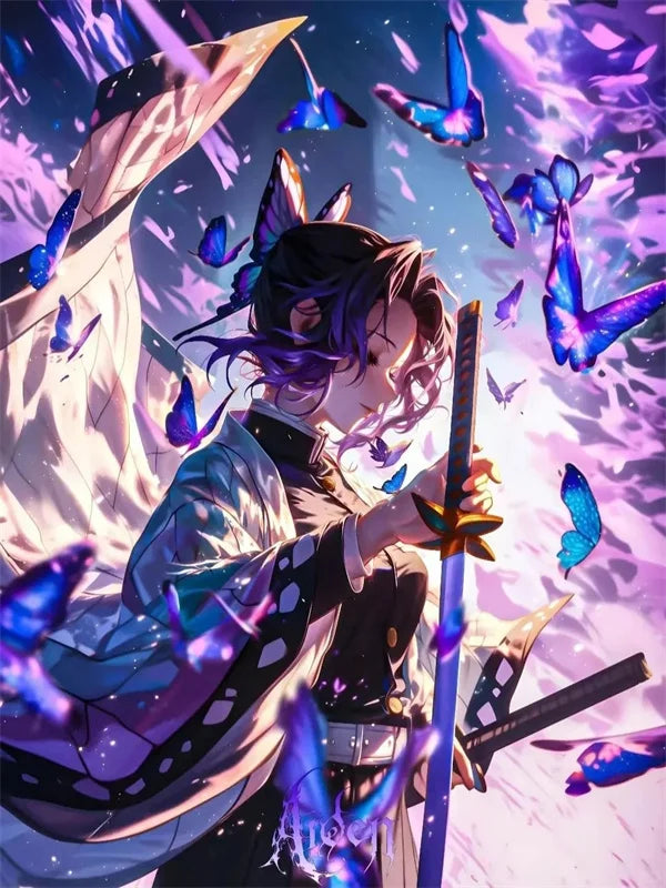 Demon Slayer 5D DIY Diamond Painting Mosaic Art Home Decoration Poster
