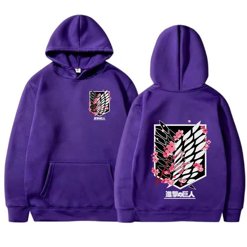 Attack on Titan Warm Sweatshirt Graphical Printed Hoodie Casual Streetwear
