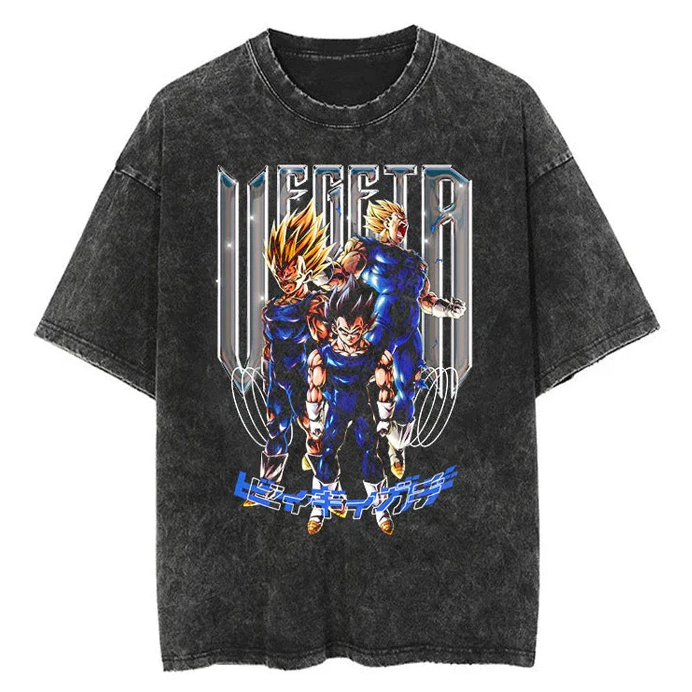 Dragon Ball Print Oversize Streetwear Vintage Tees