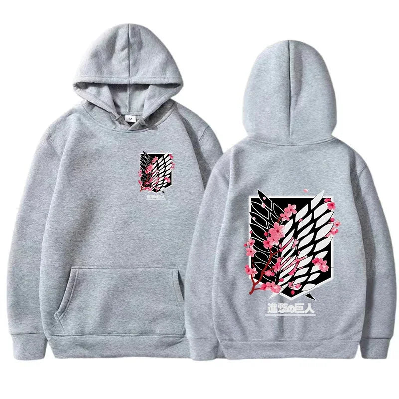 Attack on Titan Warm Sweatshirt Graphical Printed Hoodie Casual Streetwear