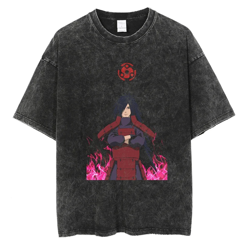 Naruto Anime Streetwear Short Sleeve Cotton Vintage T-shirts