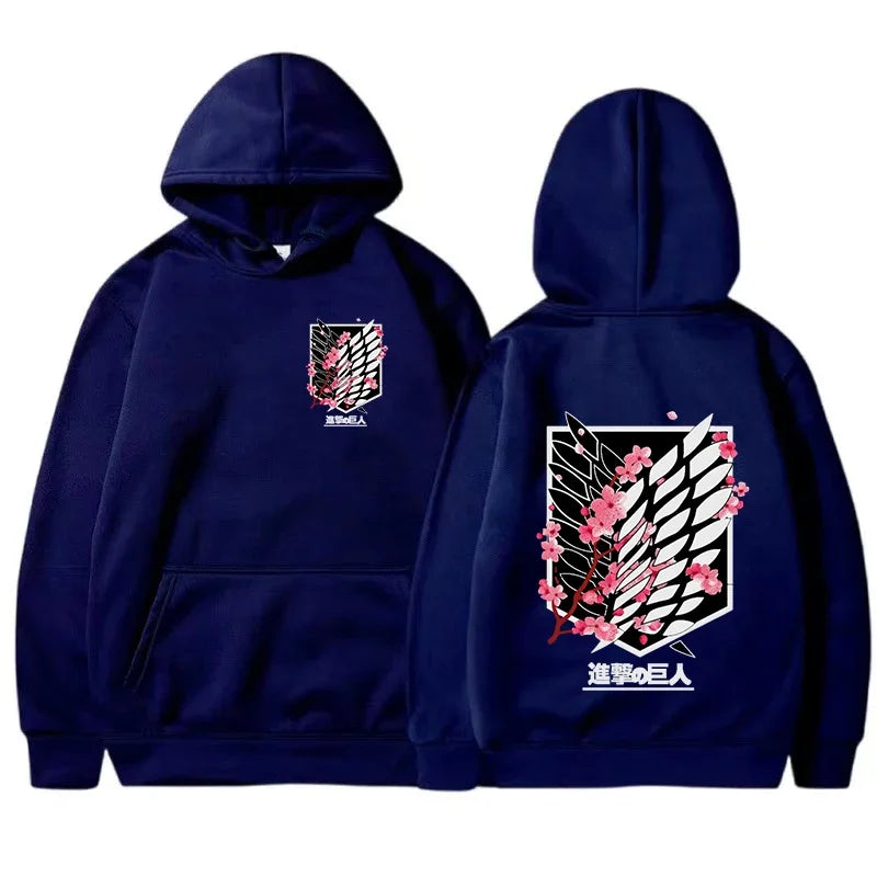 Attack on Titan Warm Sweatshirt Graphical Printed Hoodie Casual Streetwear