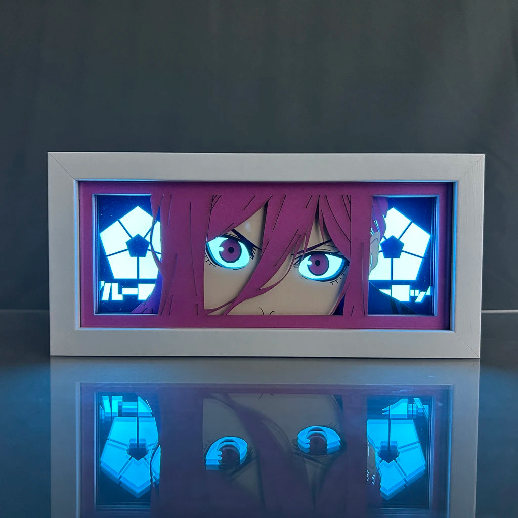Blue Lock Light Box for Bedroom Table Decor