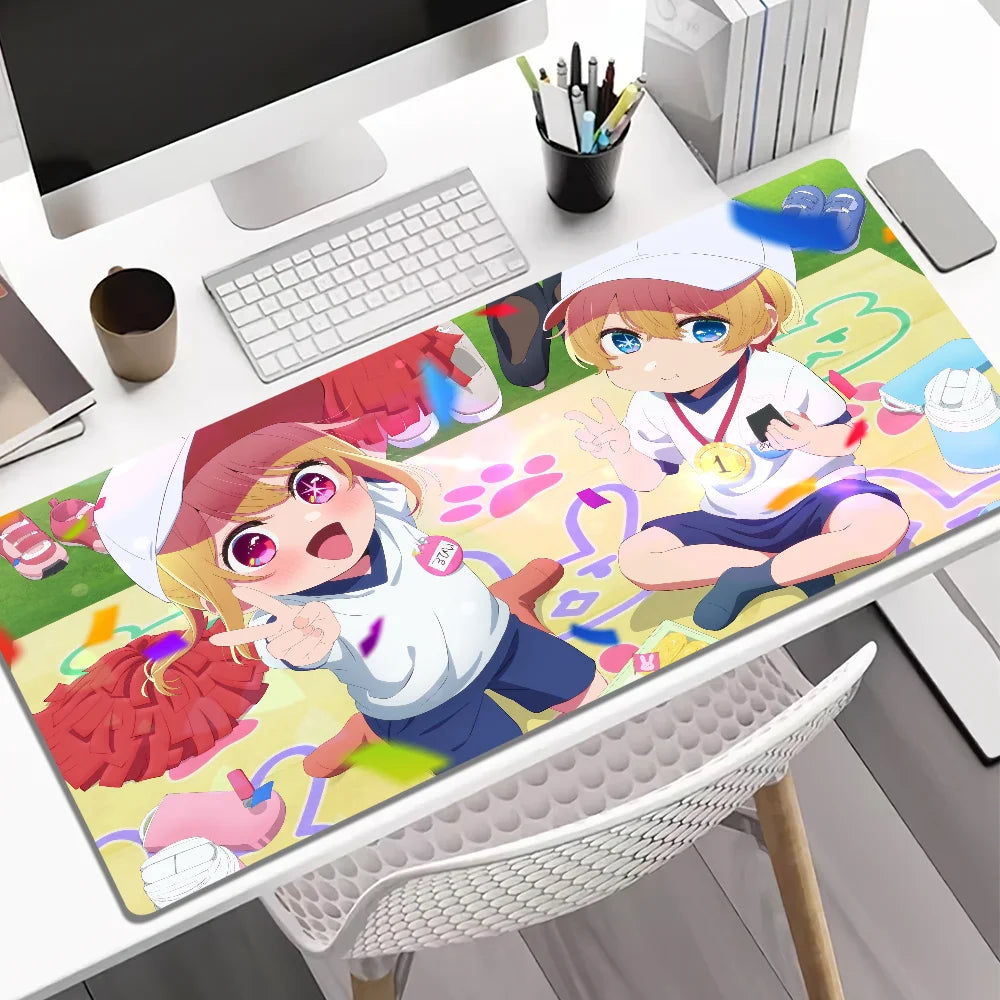 Oshi No Ko Mousepad Keyboard Mats Rubber PC Office Lartge Anti-slip DeskMat