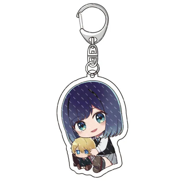 Oshi No Ko Keychain Ai Hoshino Ruby Hoshino Kana Arima Pendant Key Chain