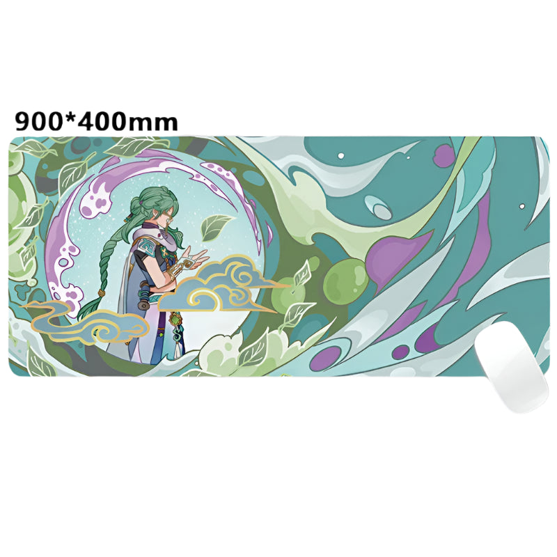 Genshin Impact Mouse Pad Non-slip Keyboard Desk Mat Mousepad