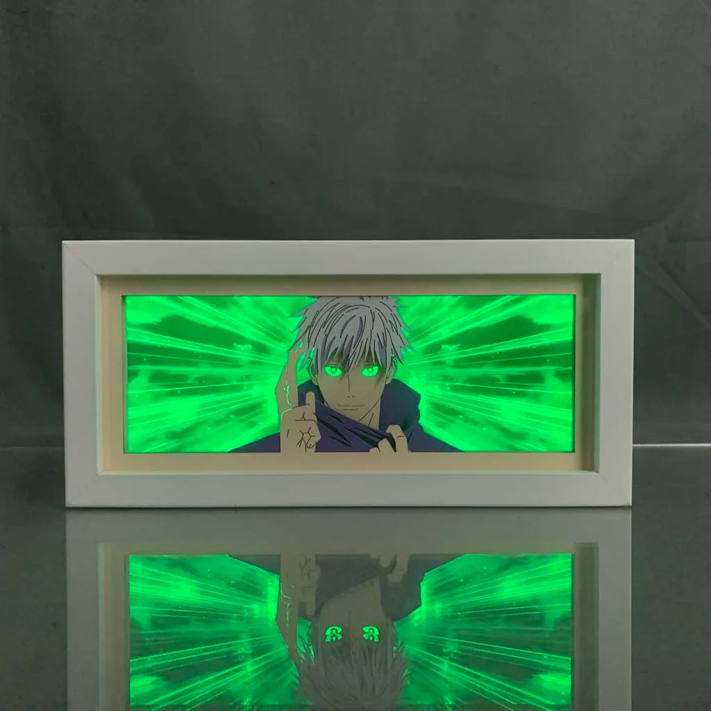 Satoru Gojo Nightlight Lightbox 3d Paper Cut Desk Lamp