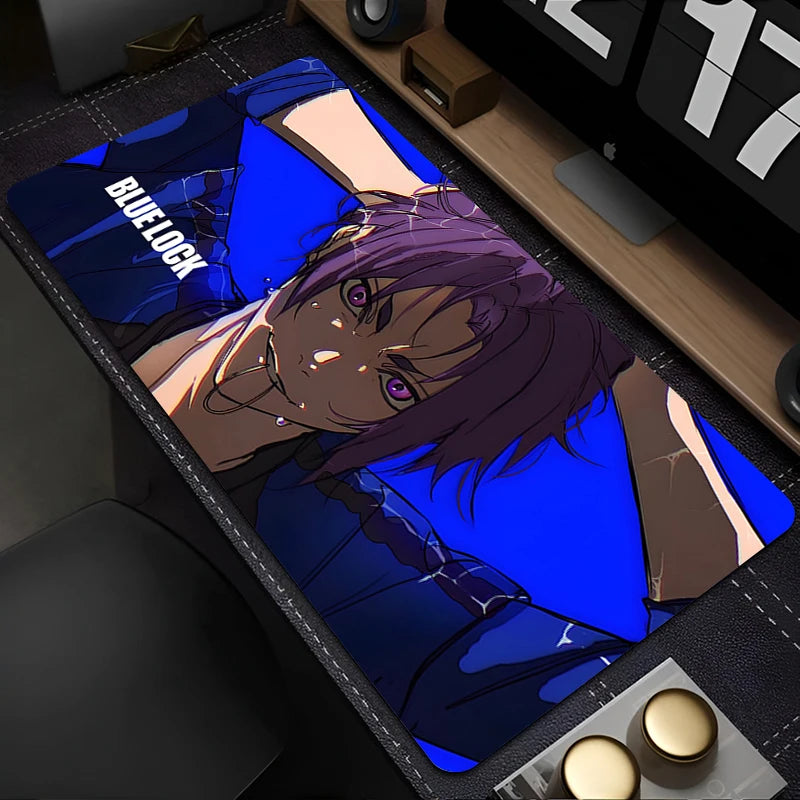 Blue Lock Mousepad PC Gamer Mouse Pad Laptop Gaming Desk Mat