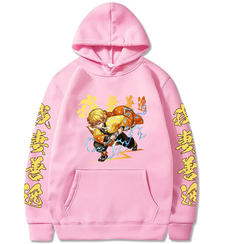 Agatsuma Zenitsu Printed Hooded Streetwear Hoodie