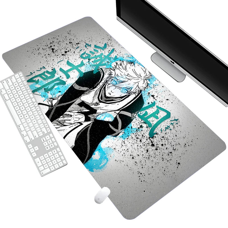 Nagi Seishiro Mousepad PC Gamer Keyboard Rug Black and White Mouse Pad Laptop Gaming Desk Mat
