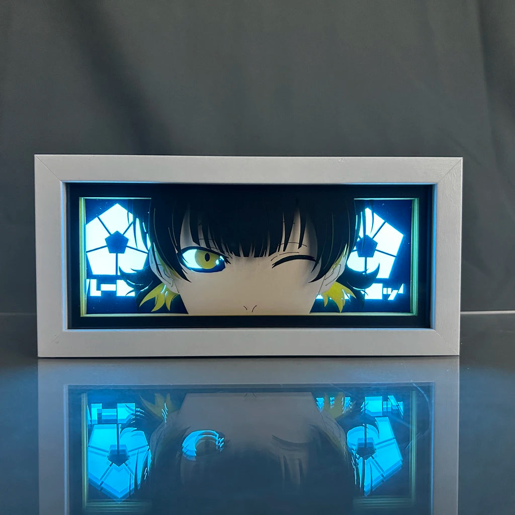Blue Lock Light Box for Bedroom Table Decor