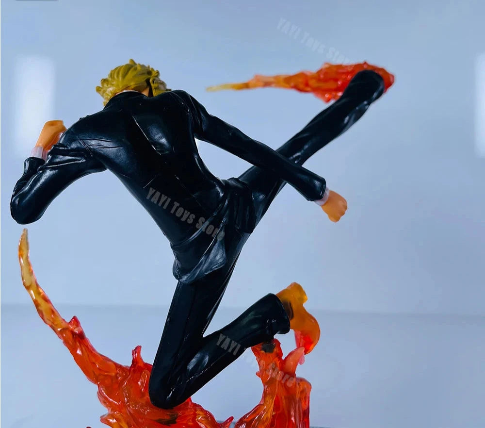 One Piece Fire Fist Ace Luffy Sanji & Zoro Battle Model PVC
