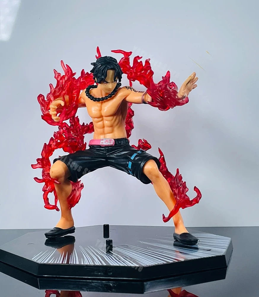 One Piece Fire Fist Ace Luffy Sanji & Zoro Battle Model PVC