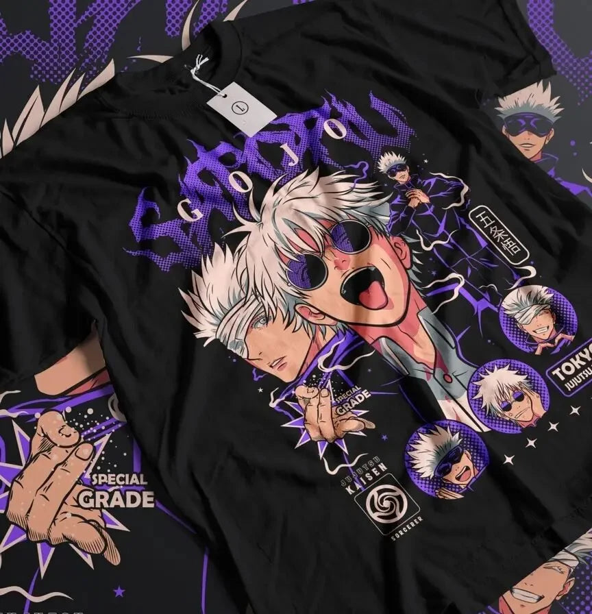 Gojo Satoru T-Shirt Jujutsu Kaisen Oversized Graphic T Shirts
