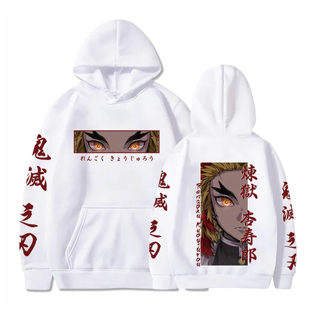 Rengoku Kyoujurou Eyes Graphic Print Casual Hoodie