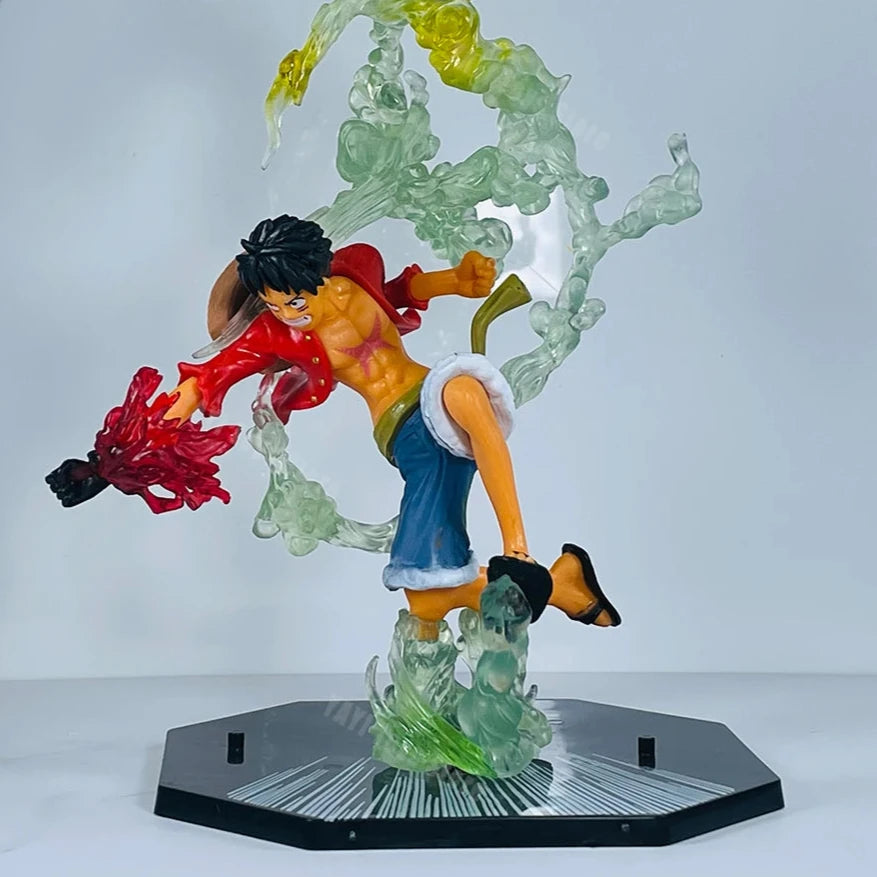 One Piece Fire Fist Ace Luffy Sanji & Zoro Battle Model PVC